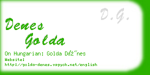 denes golda business card